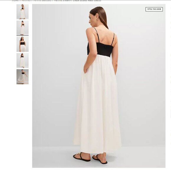 Linen Blend Maxi Dress (Fits 0, 2, 4, 6) - Picture 4 of 6